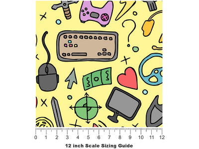 Inventory Check Gaming Vinyl Film Pattern Size 12 inch Scale~Rwraps Inventory Check Gaming Sizing Chart~2