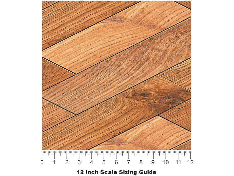 Ipswich Pine Wooden Parquet Vinyl Film Pattern Size 12 inch Scale~Rwraps Ipswich Pine Wooden Parquet Sizing Chart~3