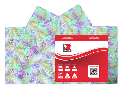 iridescent charm heart Craft Vinyl Sheet Pack
