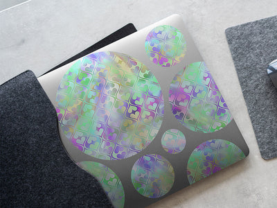 iridescent charm heart DIY Laptop Stickers