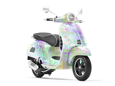 Iridescent Charm Heart Vespa Scooter Wrap Film