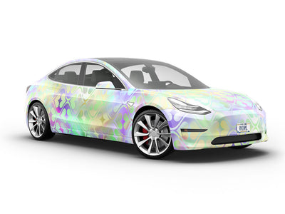 Iridescent Charm Heart Vehicle Vinyl Wrap