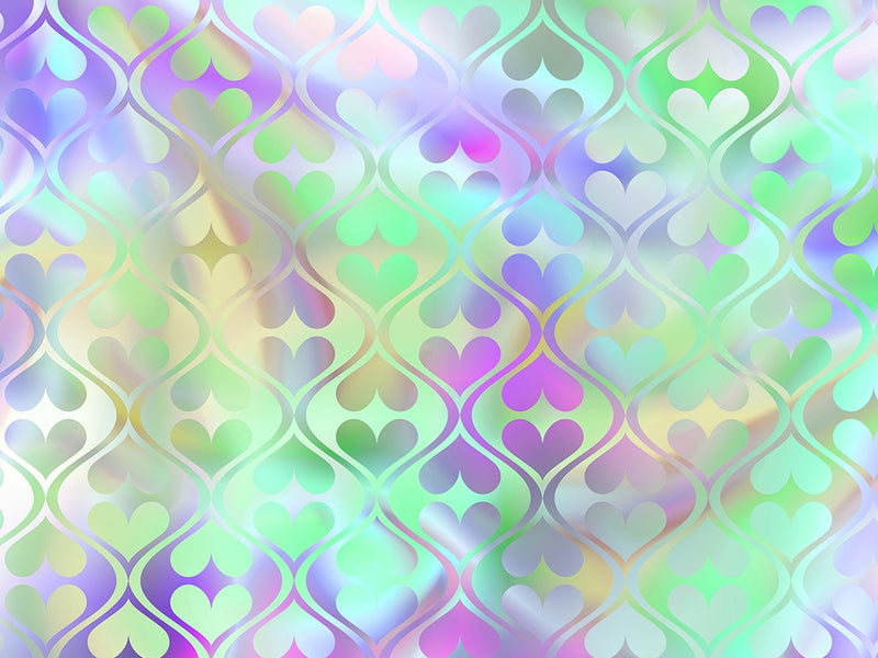 Iridescent Charm Heart Vinyl Wrap Pattern~Rwraps Series 914 Digitally Printed Vinyl Wrap~0
