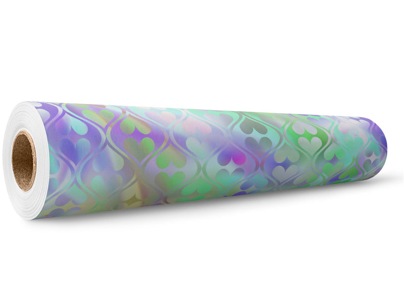 Iridescent Charm Heart Wrap Film Wholesale Roll~Rwraps Series 914 Digitally Printed Vinyl Roll~5