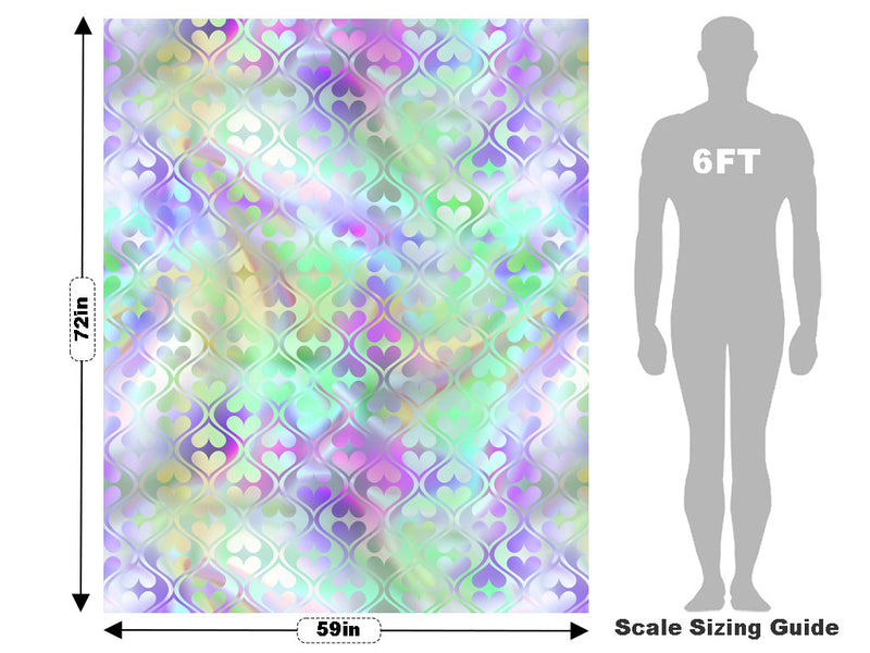 Iridescent Charm Heart Vehicle Wrap Scale~Rwraps Series 914 Iridescent Charm Heart Measurements~1