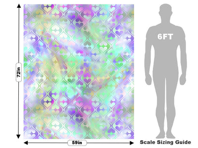 Iridescent Charm Heart Vehicle Wrap Scale~Rwraps Series 914 Iridescent Charm Heart Measurements~1