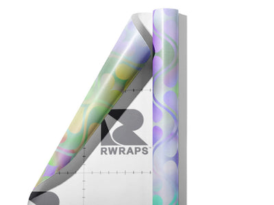 Iridescent Charm Heart Wrap Film Sheets~Rwraps Series 914 Iridescent Charm Heart Scrolled Sheet~3