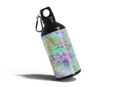 iridescent charm heart Water Bottle DIY Stickers