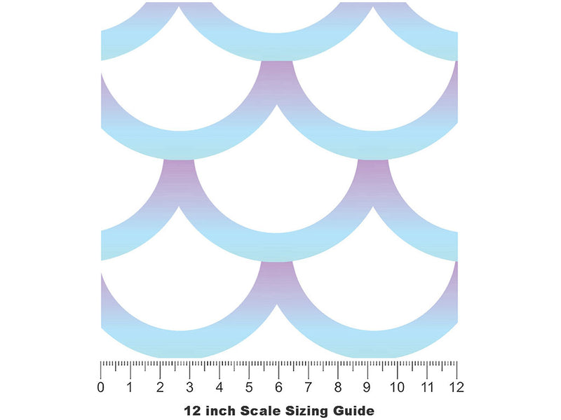 Iridescent Scales Fantasy Vinyl Film Pattern Size 12 inch Scale~Rwraps Iridescent Scales Fantasy Sizing Chart~2