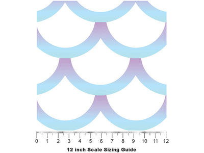 Iridescent Scales Fantasy Vinyl Film Pattern Size 12 inch Scale~Rwraps Iridescent Scales Fantasy Sizing Chart~2
