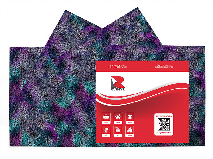 iridescent zentangle optical illusion Craft Vinyl Sheet Pack