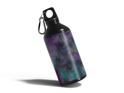 iridescent zentangle optical illusion Water Bottle DIY Stickers