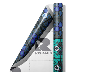 Iris Tile Wrap Film Sheets~Rwraps Series 914 Iris Tile Scrolled Sheet~4