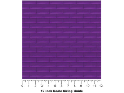 Iris Purple Brick Vinyl Film Pattern Size 12 inch Scale~Rwraps Iris Purple Brick Sizing Chart~3