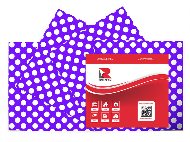 iris purple polka dot Craft Vinyl Sheet Pack