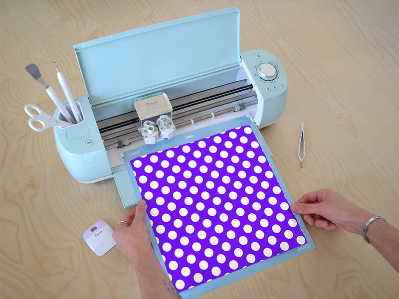 iris purple polka dot Cricut Compatible Vinyl