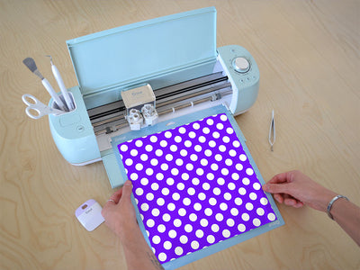 iris purple polka dot Cricut Compatible Vinyl