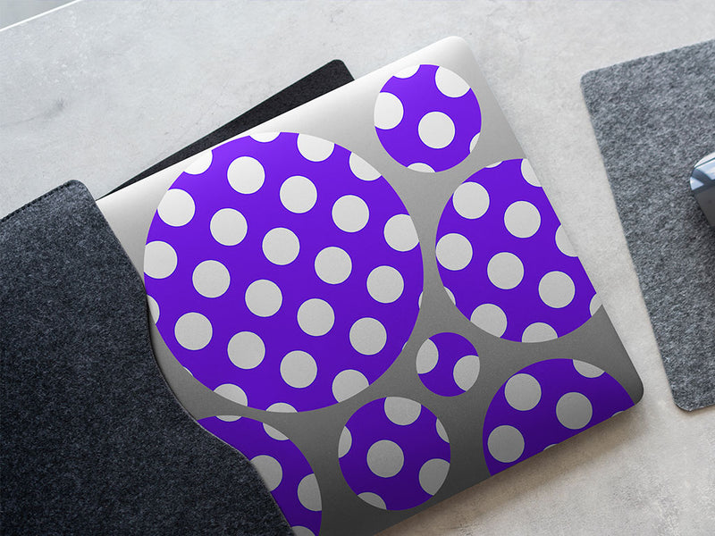 iris purple polka dot DIY Laptop Stickers