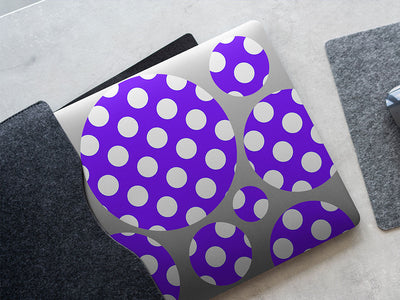 iris purple polka dot DIY Laptop Stickers