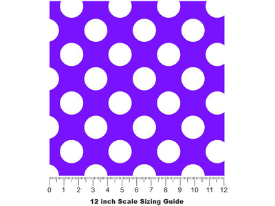 Iris Purple Polka Dot Vinyl Film Pattern Size 12 inch Scale~Rwraps Iris Purple Polka Dot Sizing Chart~2