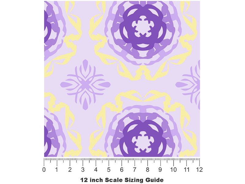 Iris Spotlights Art Deco Vinyl Film Pattern Size 12 inch Scale~Rwraps Iris Spotlights Art Deco Sizing Chart~2