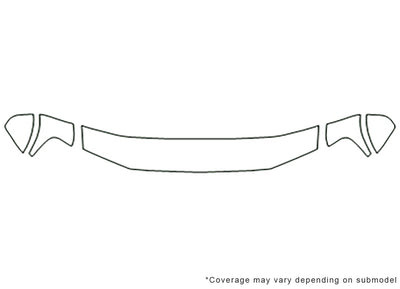 ascender Avery Dennison Clear Bra Hood Precut PPF Diagram