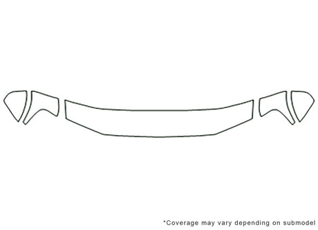 ascender Avery Dennison Clear Bra Hood Precut PPF Diagram