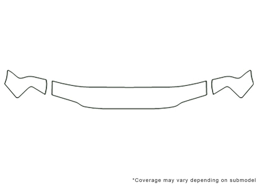 hombre Avery Dennison Clear Bra Hood Precut PPF Diagram