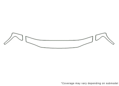 i-series 3M Clear Bra Hood Precut PPF Diagram