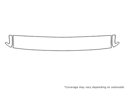 rodeo 3M Clear Bra Hood Precut PPF Diagram