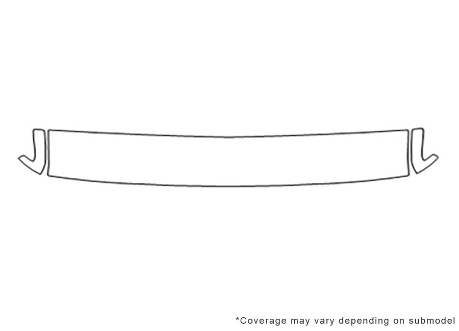rodeo 3M Clear Bra Hood Precut PPF Diagram