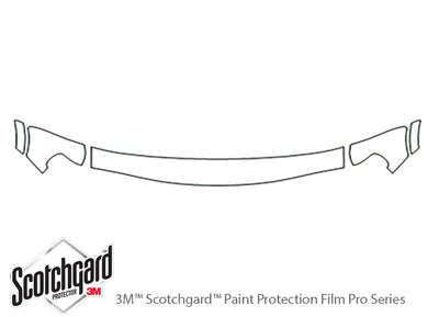 rodeo 3M Clear Bra Hood Precut PPF Diagram