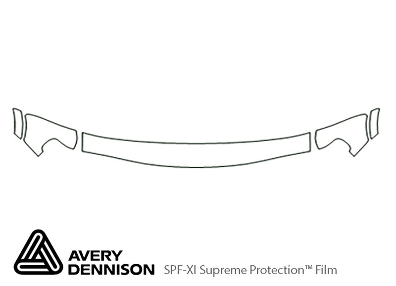 rodeo Avery Dennison Clear Bra Hood Precut PPF Diagram