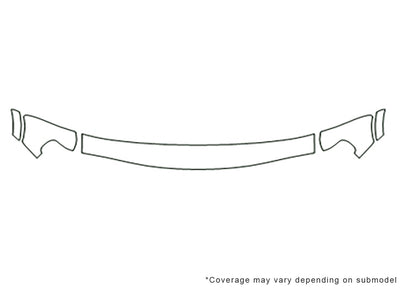 rodeo 3M Clear Bra Hood Precut PPF Diagram