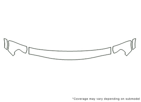 rodeo 3M Clear Bra Hood Precut PPF Diagram