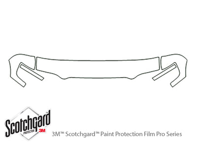 trooper 3M Clear Bra Hood Precut PPF Diagram