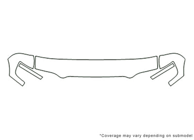 trooper Avery Dennison Clear Bra Hood Precut PPF Diagram