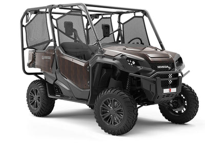 Jacobean  Wood Plank Utility Vehicle Vinyl Wrap