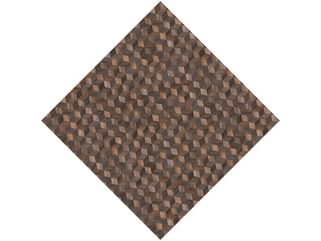 Jacobean Stain Wooden Parquet Vinyl Wrap Pattern