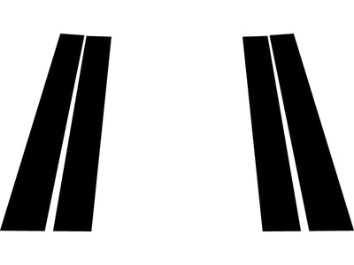 jaguar e-pace 2018-2022 Brushed Aluminum Black Pillar Trim Diagram