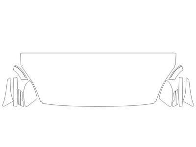 e-pace 3M Clear Bra Hood Precut PPF Diagram