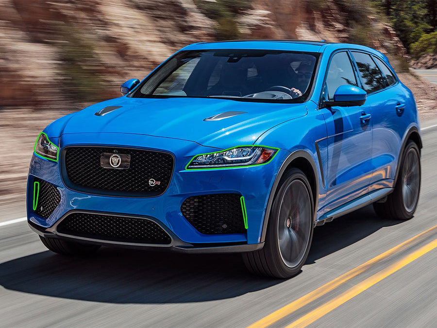 jaguar f-pace 2017-2020 Headlight Protection Installation Location
