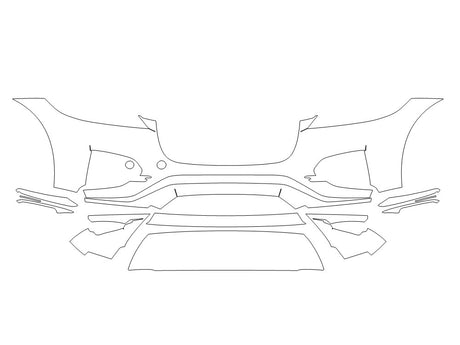 f-pace 3M Clear Bra Bumper Precut PPF Diagram
