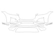 f-pace Avery Dennison Clear Bra Bumper Precut PPF Diagram