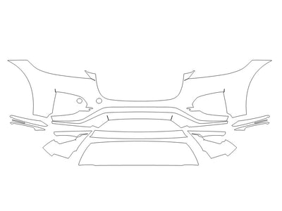 f-pace Avery Dennison Clear Bra Bumper Precut PPF Diagram