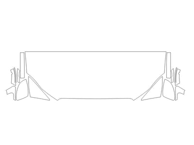 f-pace Avery Dennison Clear Bra Hood Precut PPF Diagram