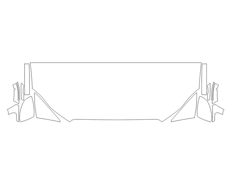 f-pace Avery Dennison Clear Bra Hood Precut PPF Diagram