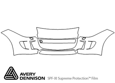 f-type Avery Dennison Clear Bra Bumper Precut PPF Diagram
