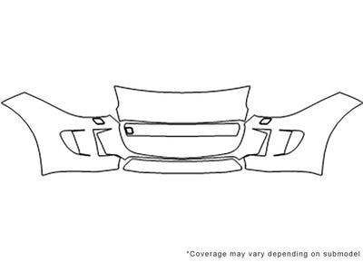 f-type 3M Clear Bra Bumper Precut PPF Diagram