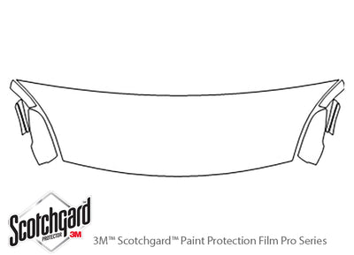 f-type 3M Clear Bra Hood Precut PPF Diagram